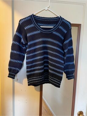 Striped Crewneck Sweater in Navy and Light Blue (kids)